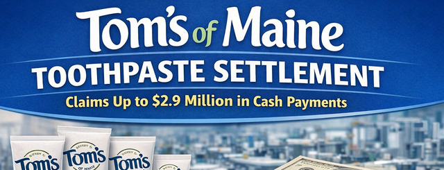 Tom's of Maine Toothpaste Settlement $2.9M Fund